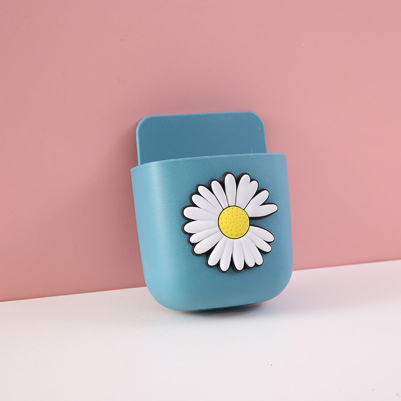 Cute Teen Remote Control Storage Box Cartoon Bedside Mobile Phone Hanger Stationery Makeup Brush Wall Wall Mounted Shelf