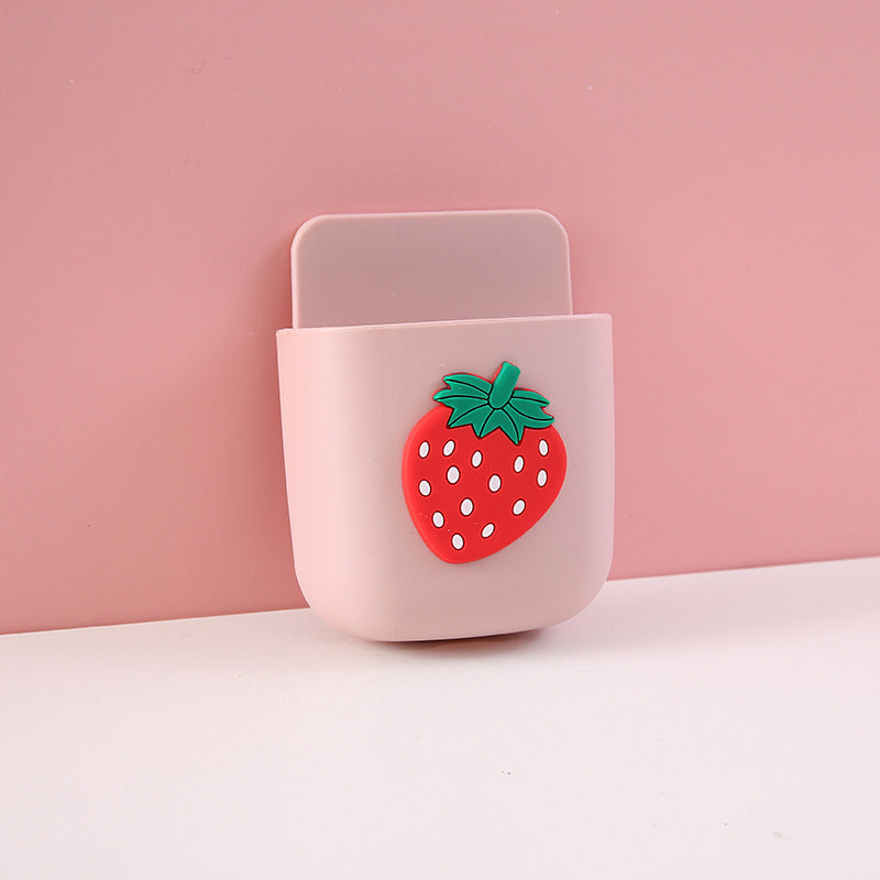 Cute Teen Remote Control Storage Box Cartoon Bedside Mobile Phone Hanger Stationery Makeup Brush Wall Wall Mounted Shelf