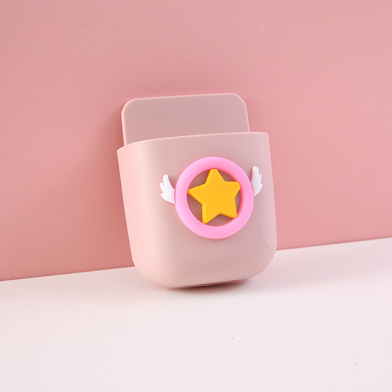 Cute Teen Remote Control Storage Box Cartoon Bedside Mobile Phone Hanger Stationery Makeup Brush Wall Wall Mounted Shelf