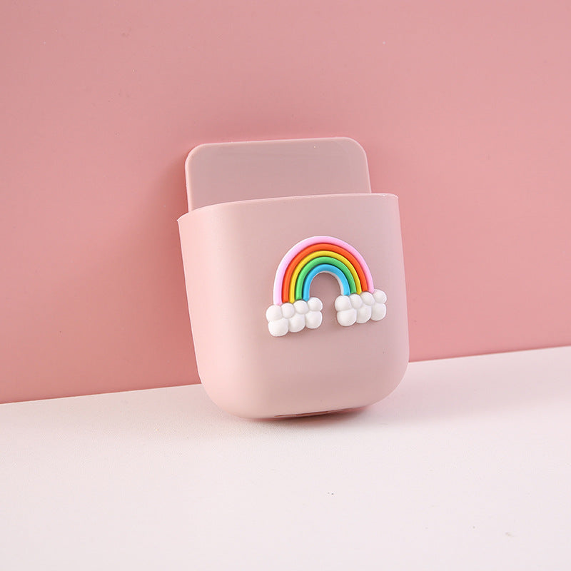 Cute Teen Remote Control Storage Box Cartoon Bedside Mobile Phone Hanger Stationery Makeup Brush Wall Wall Mounted Shelf