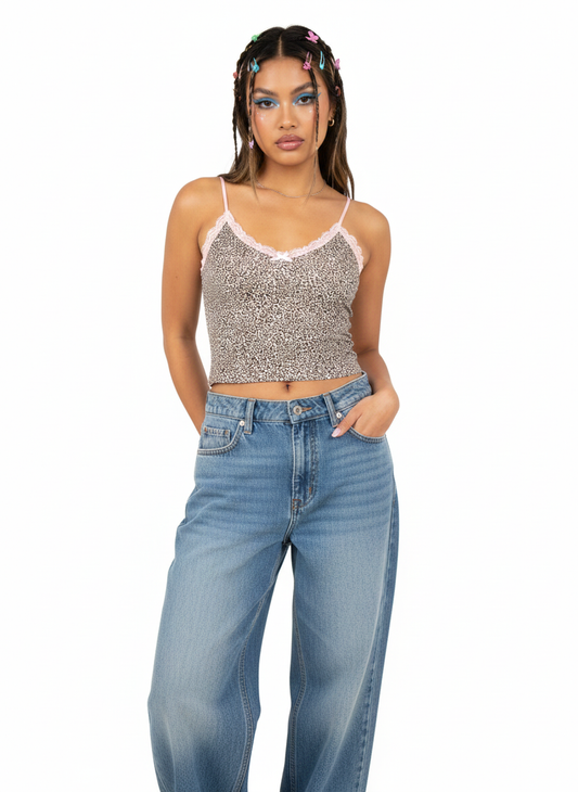 Leopard Lace Cami