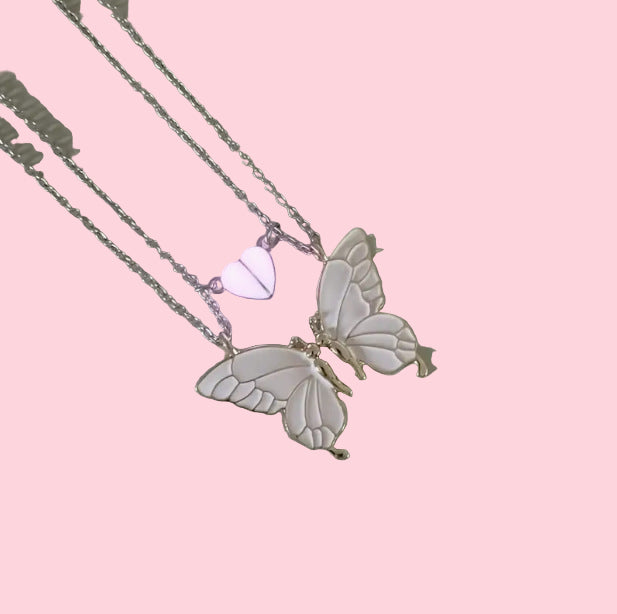 Kawaii Butterfly Friendship Necklace