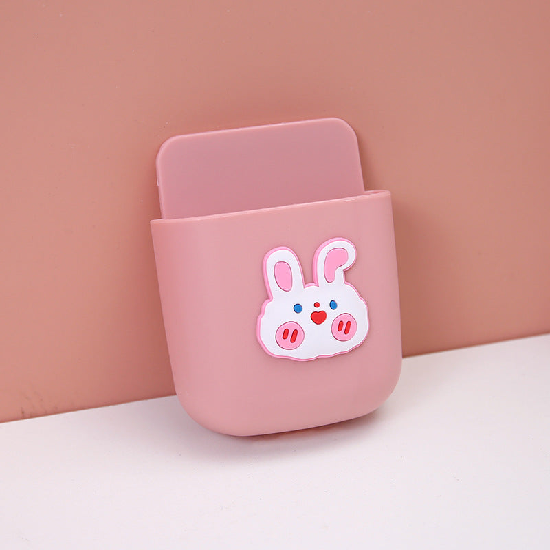 Cute Teen Remote Control Storage Box Cartoon Bedside Mobile Phone Hanger Stationery Makeup Brush Wall Wall Mounted Shelf