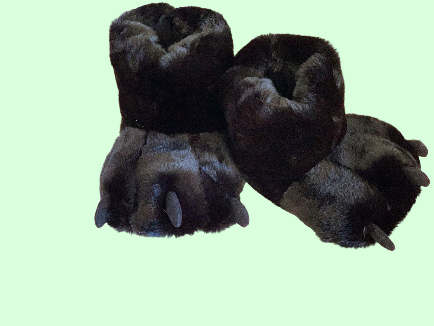 Autumn and winter cute plush bear paw shoes cartoon doll couple warm cotton shoes men's and women's home indoor slippers