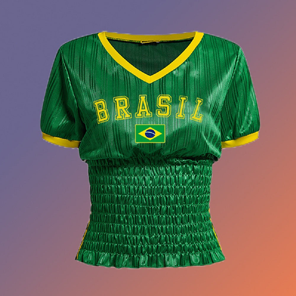 Millennium Cut Brazilian Beautiful Street Women T-Shirt Summer Casual Gothic Vintage Letter Short Sleeve