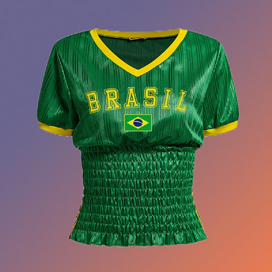 Millennium Cut Brazilian Beautiful Street Women T-Shirt Summer Casual Gothic Vintage Letter Short Sleeve