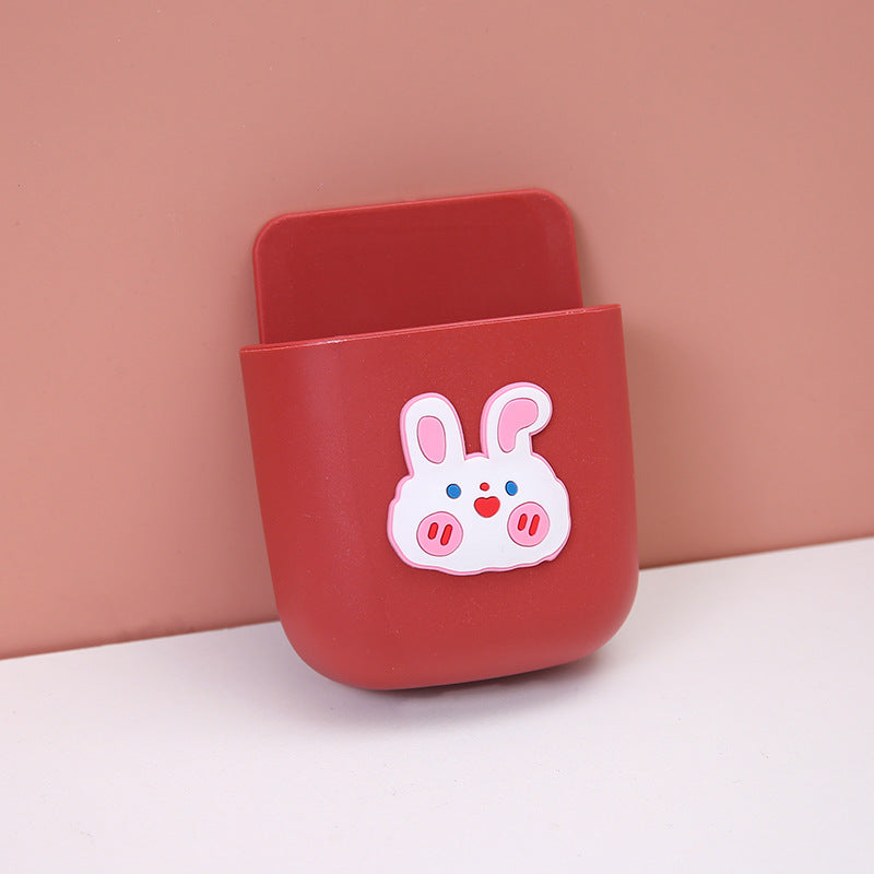 Cute Teen Remote Control Storage Box Cartoon Bedside Mobile Phone Hanger Stationery Makeup Brush Wall Wall Mounted Shelf